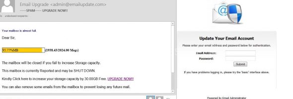 Email Upgrade – SCAM EMAIL