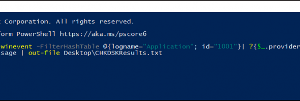 Where does CHKDSK store logs?